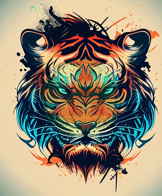 Strong Tiger Tattoo Design