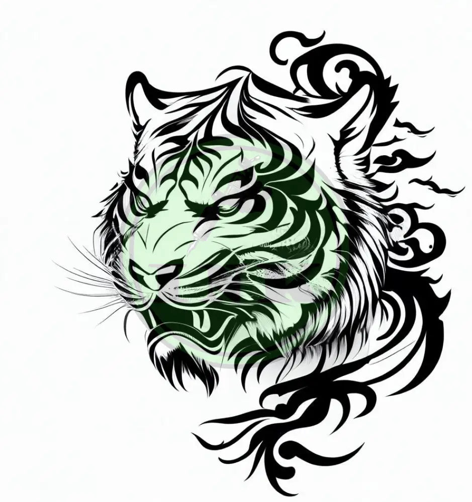 Strong Tiger Tattoo Design