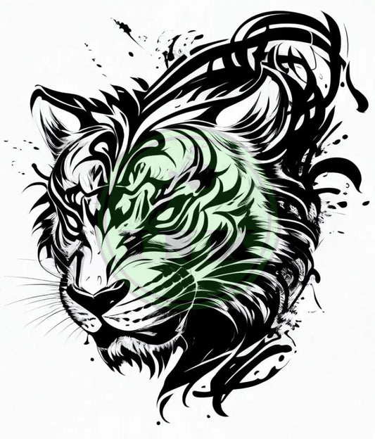 Tenacious Tiger Tattoo Design