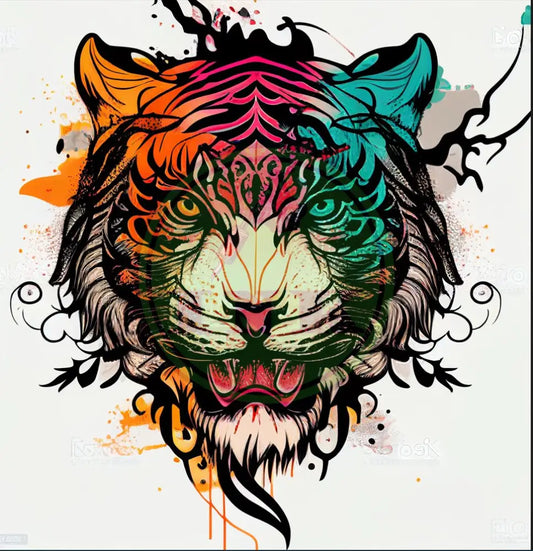 Tenacious Tiger Tattoo Design