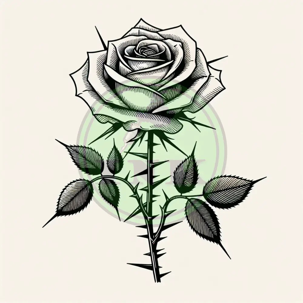 Thorned Elegance Digital Tattoo Design