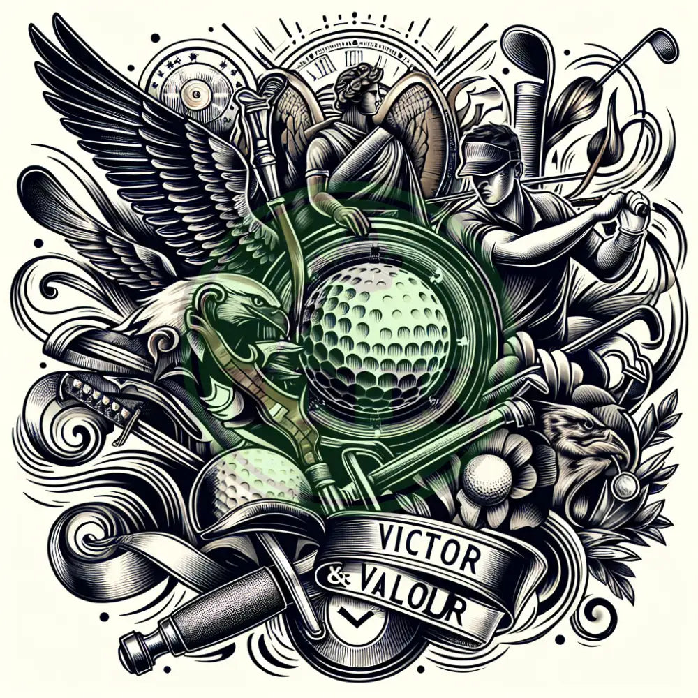 Victory & Valor: Presidents Cup Tattoo Design Digital